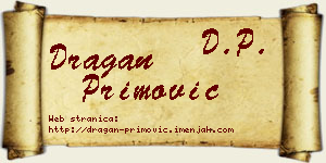 Dragan Primović vizit kartica